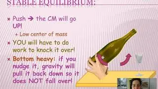 Stable Equilibrium: Center of Mass and Stability