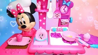Disney Minnie Mouse Flipping Fun Kitchen Set Satisfying with Unboxing Compilation Toys ASMR