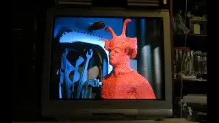 Kowalski gets Clobbered by the Red Creature on the 2006 Sharp Television Model 32SF560