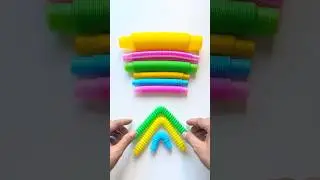 Peaceful Rainbow POP-TUBE ASMR Creative Flow #diy #satisfyingvideos #relaxing #oddasmr #creative