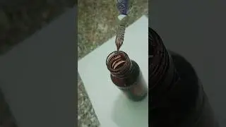 glass pen with chocolate brown ink #shorts #trending #glasspen #brown