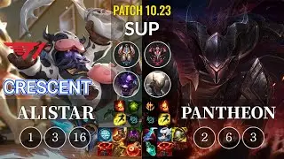 T1 Crescent Alistar vs Pantheon Sup - KR Patch 10.23