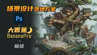 用香蕉设计游戏场景game environment concept design,using bananapro #gameconceptart #bananapro#游戏设计 #场景设计 #概念设计