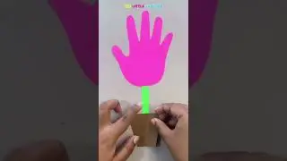 Handprint Paper Flower 🌸 #shorts #youtubeshorts #youtubepartner #craft #flowers