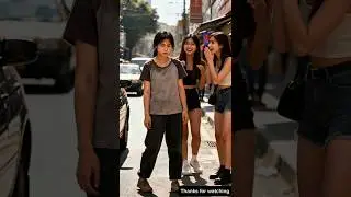 The girl makes herself beautiful by working #ai #girl #sad #shorts