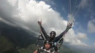 Vaidehi's father first  paragliding experience 