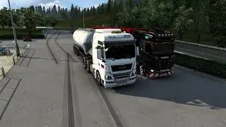 Стрим #228 Euro Truck Simulator 2 Multplayer MAN #blackwhitegrey