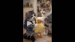 help the little duck #aivideo #funny #cartoon #animation #cute #funnycats