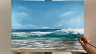 How I Paint Rolling Waves: Oil Painting Tutorial - Time-Lapse