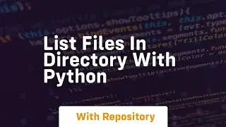 List files in directory with python