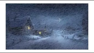 Winter Snowstorms Help You Sleep Well | Howling Winds, Light Snowfall Help You Relax and Study