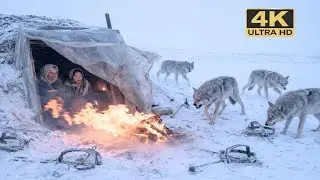 60-Year-Old Husband & 20-Year-Old Wife Protect Sheep and Goats from Wolves  Afghan Winter Survival