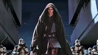 Galactic Republic March with marching sounds with footage of clones marching from all media