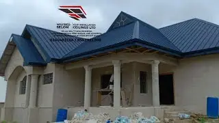 Building in Ghana pop ceiling design's installation 🇬🇭 5 bedrooms house update by Wilfried