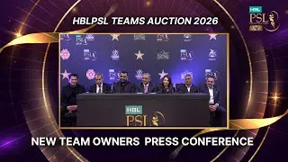 New Team Owners alongside PCB Chairman Mohsin Naqvi, PSL CEO Salman Naseer Press Conference