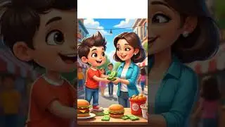 Burger Boy&rsquo;s Sweet Surprise for Mom 🍔💖#ProudMomMoment #BurgerBoyLove #CartoonHeartStory#SweetSon