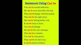 Useful Sentences Using Can be #dailyenglish #learnenglish #english #spokenenglish