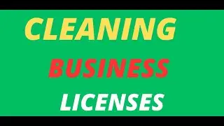 Licenses for house cleaning business