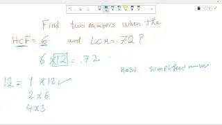 Finding two numbers from their HCF and LCM ( VERY EASY METHOD )| شرح