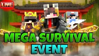 🔴 MEGA SURVIVAL EVENT In BuildTopia SMP⚔️ | !points| Minecraft Live| Gamotic | #minecraft
