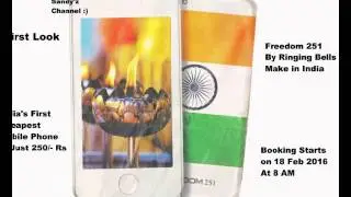 Freedom 251 First Look - World's First $4 rs 251,freedom 251 review