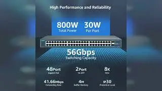 Review: YuanLey 48 Port Gigabit PoE Switch Unmanaged with 2 1000Mbps SFP Uplink, 50 Port 802.3...