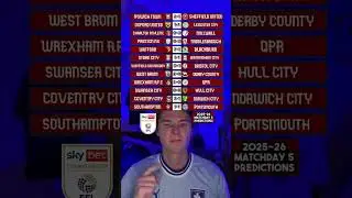 My EFL Championship Matchday 5 predictions! #efl #eflchampionship #predictions