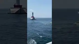Welcome to Mackinac Island #michigan #lake #ferry #boat