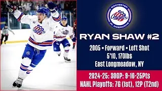 Ryan Shaw - Rochester Jr. Americans #2 | 2005, F | 2024-25 Game Impact