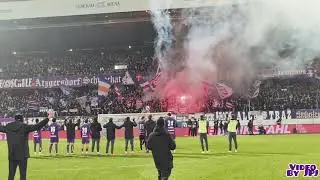 Austria Wien - Sturm Graz (3:1) / 14.12.25 / Mannschaft & Fans feiern