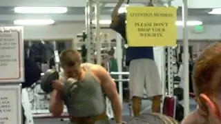 Zach Frye Pumping Up @ Cutting Edge Fitness