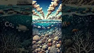 visual illustrating the impact of increased CO2 levels on marine life.😓#shorts 9 January 2025