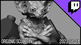3D Character Sculpting - Marco Plouffe's Twitch Stream of 2023-04-14 - Polishing the Head