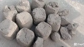 Asmr brown sand cement dry on floor crumbling satisfying crumbling 