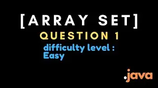 Question 1 | Arrays Set |  GeeksForGeeks Coding Questions for Beginners in Java