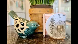 Miniature Barn Quilt Circle Gate Fold Card