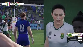 Rugby 25 - Italy vs Springbok Women. Italy make wrong choice 78th min as Springbok gets a Red Card 
