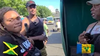 Popular Jamaican YouTubers React to Vincy Street Food #caribbean #stvincent #travel