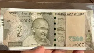 Superb collection😍 Indian 500 rupees unc note with fancy number 2 Lakh #4k #notes #money #collection