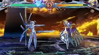 Nu -No. 13- vs Mu -No. 12- BlazBlue Chronophantasma Extend Arcade Mode & Ending