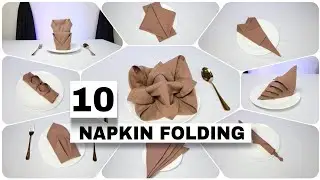 10 GREAT FOLD DESIGN NAPKIN FOLDING