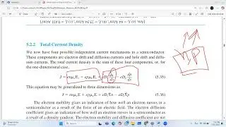 LEC 7 PART 2 || Carrier Transport Phenomena || Diffusion Current Density || The Einstein Relation