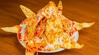 Хрустящие и сырные начос за 2 минуты 😋