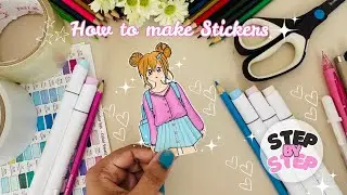 How to make stickers ✨cute kawaii stickers✨️Easy & Cheap✨️No Printer✨️No Baking Paper✨️DIY stickers