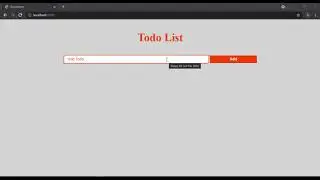 Create a simple Todo List using mongodb and express