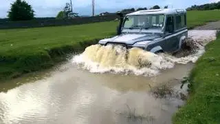 Land Rover Defender off road on the curragh