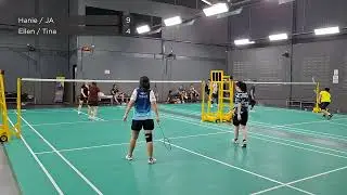 JA / HANIE vs ELLEN / TINA - Ganteng Badminton Club - Men's Double Match