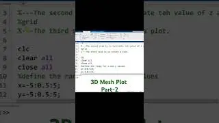 3D Mesh Plot (Part-2) #education #3dmeshplot #matlabtutorial #mathvisualization #learnmatlab #matlab