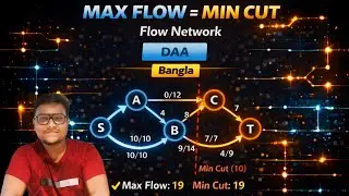MAX-FLOW MIN-CUT THEOREM || FLOW NETWORK || DAA (BANGLA)