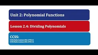 Grade 10 Lesson 2.4: Dividing Polynomials